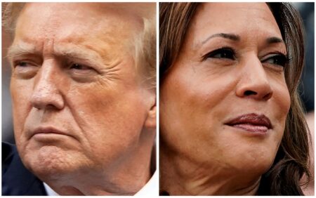 Trump aparece à frente de Kamala Harris em nova pesquisa; veja