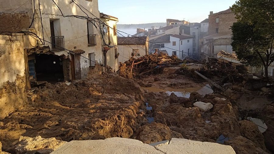 Casas foram ao chão durante tempestades | Foto: Reprodução/RTVE