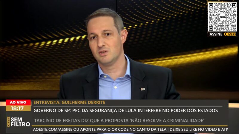 ‘Governo federal quer doutrinar as polícias’, diz Guilherme Derrite