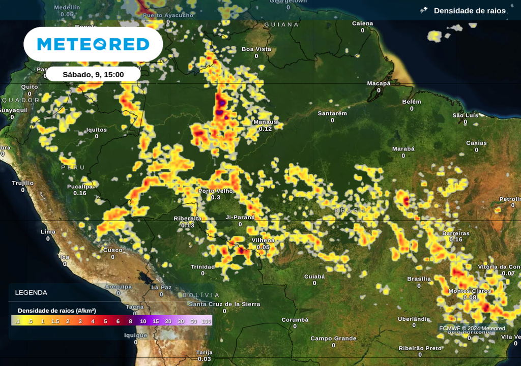 Previsão de tempestades no Norte