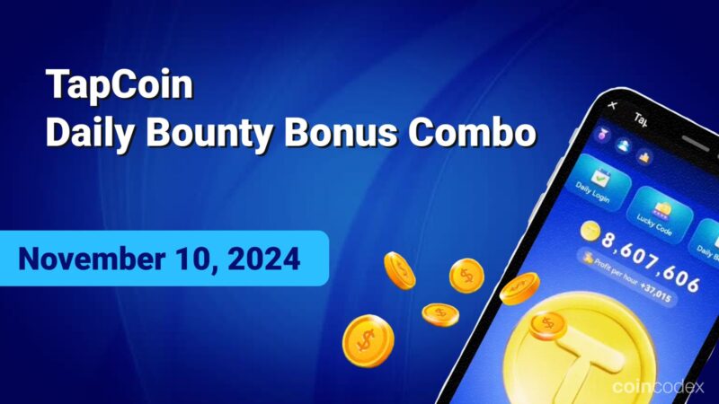 Bônus de recompensa diário TapCoin e códigos de sorte – 10 de novembro de 2024