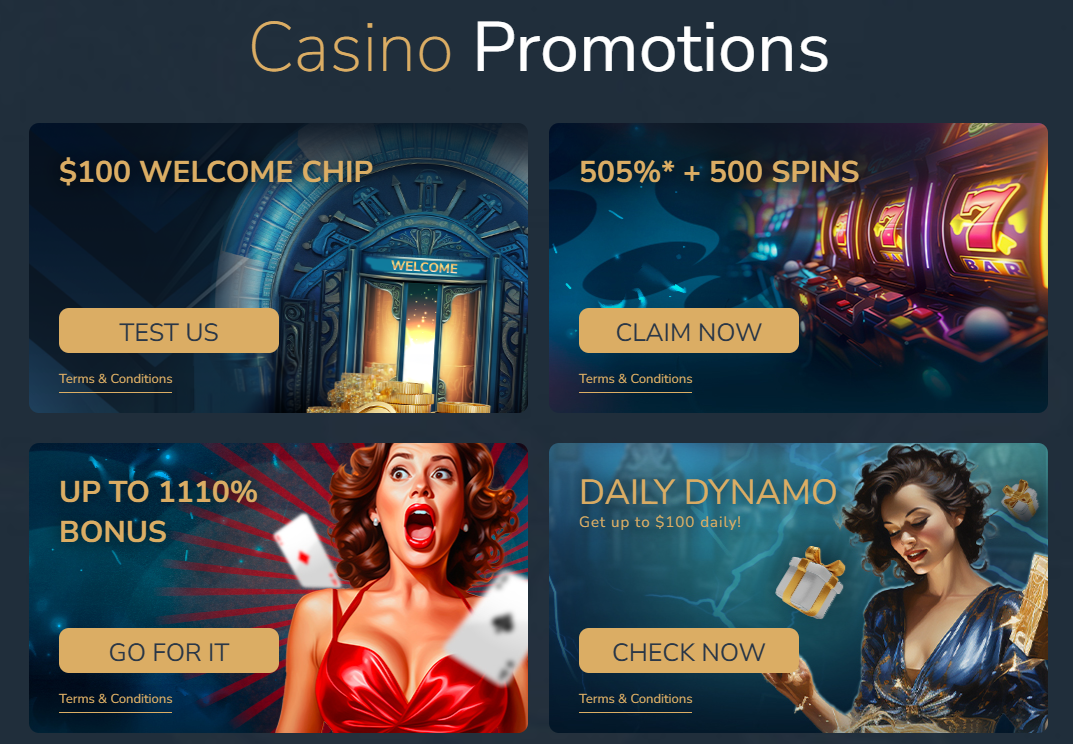 Promoções ilimitadas de cassino