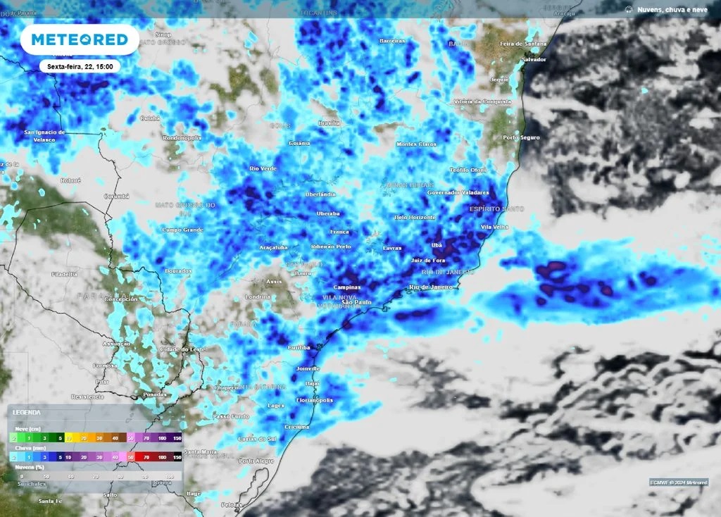 frente fria - sudeste - meteored - 22112024