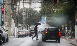 frente fria causa chuvas intensas no Brasil