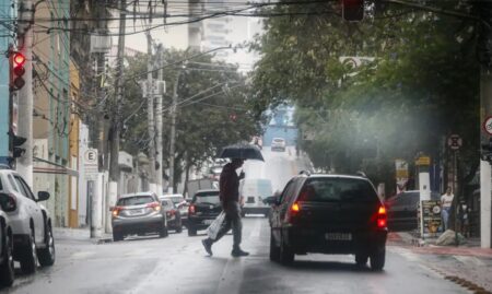 frente fria causa chuvas intensas no Brasil