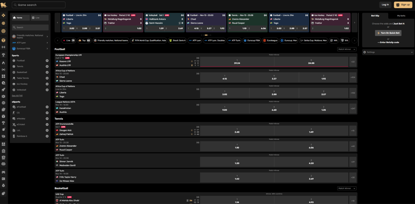 Apostas esportivas Fairspin