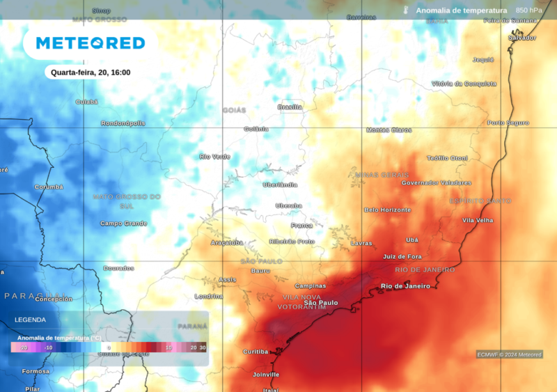 Antes de chegada de frente fria, calor vai se intensificar no Sudeste