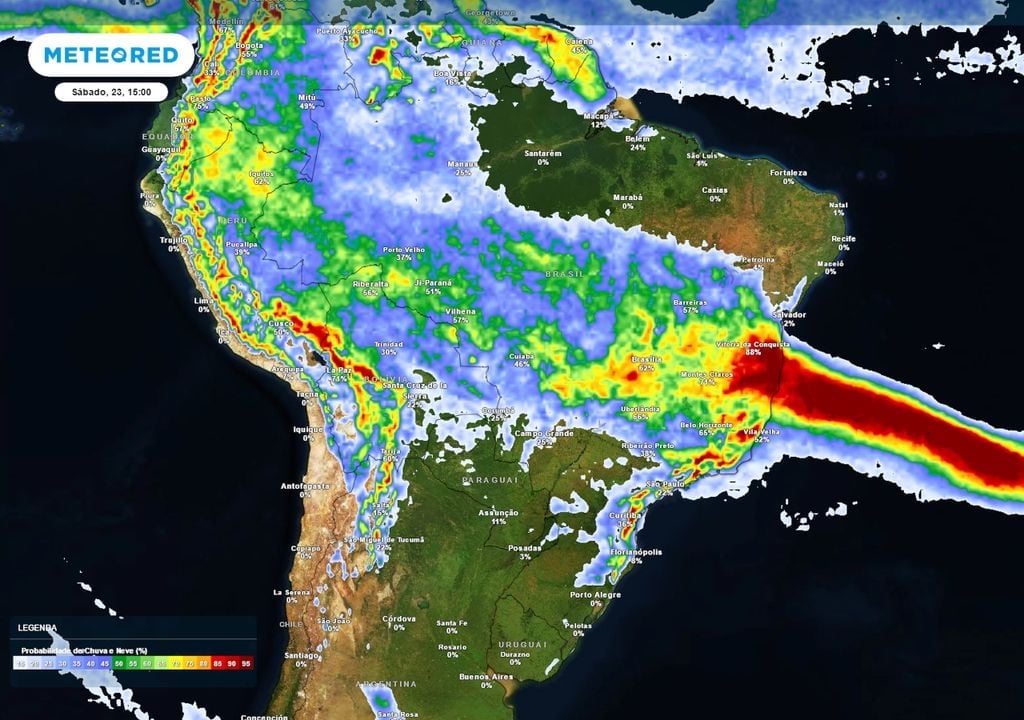 Mapa efeito do ciclone