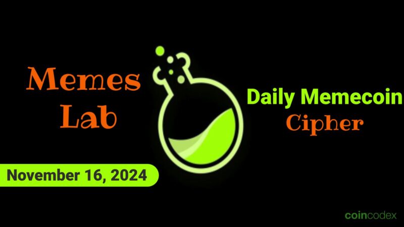 Cifra diária de Memecoin do Memes Lab – 16 de novembro de 2024