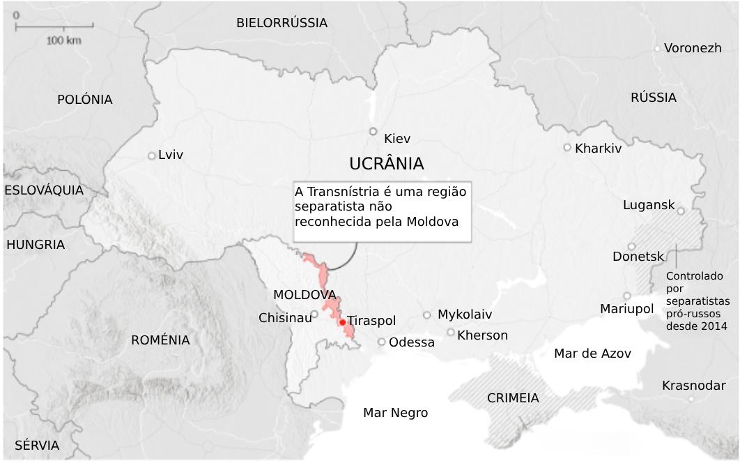 Transnístria pode ser a justificativa da Rússia para invadir a Moldávia