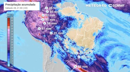 tempestades podem causar transtornos no Sudeste, no Centro-Oeste e no Norte