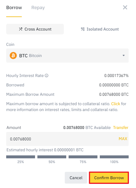 emprestar bitcoin no binance