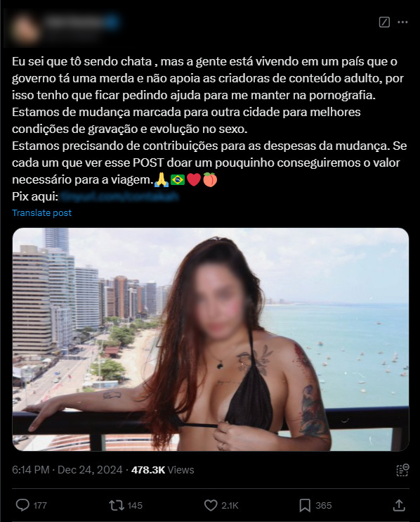 Produtora de conteúdo pornô usou publicação de atleta de 13 anos para se autopromover | Foto: Reprodução