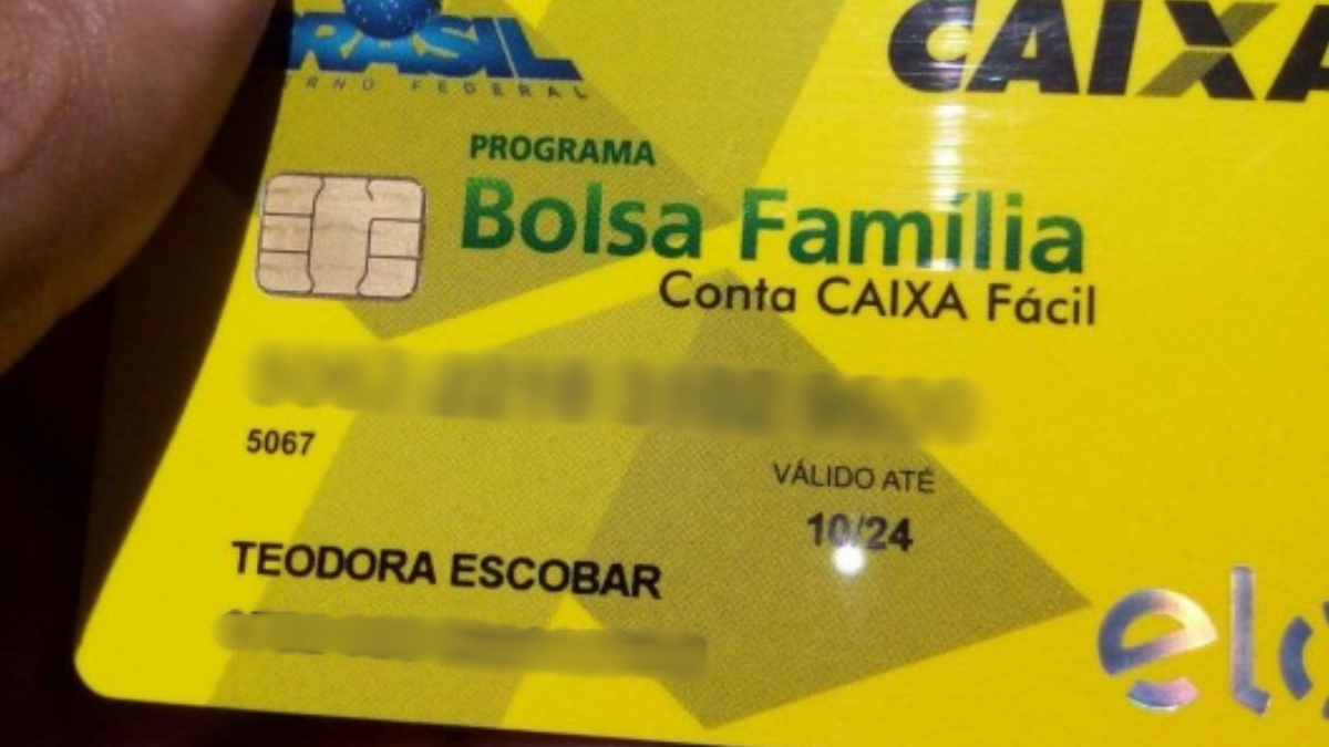 Cartão de Teodora no Bolsa Família | Foto: Reprodução