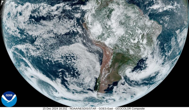 Nasa registra ciclone subtropical Biguá no Sul do Brasil