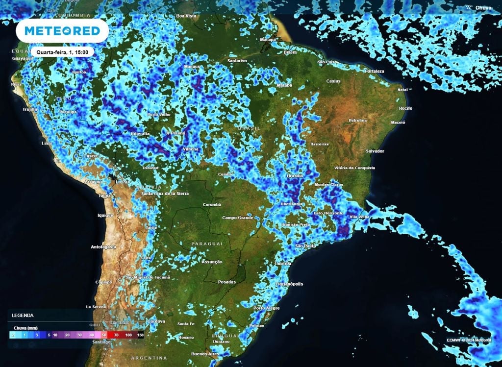 Mapa de chuvas