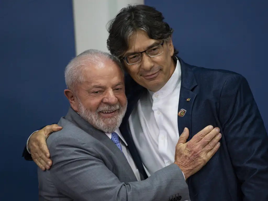 O presidente Lula, durante a posse do economista Marcio Pochmann na presidência do IBGE - 18/08/2023 | Foto: Wallace Martins/Estadão Conteúdo | Foto: Marcelo Camargo/Agência Brasil