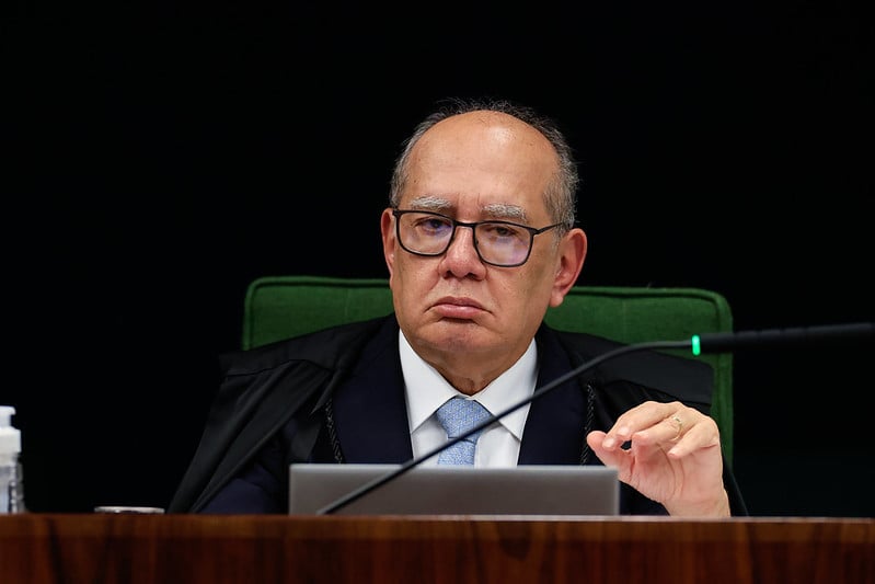 Ministro Gilmar Mendes durante a sessão da Segunda Turma do Supremo Tribunal Federal (STF)