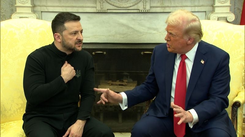 Volodymyr Zelensky e Donald Trump discutiram durante encontro na Casa Branca | Foto: Reprodução/Redes sociais