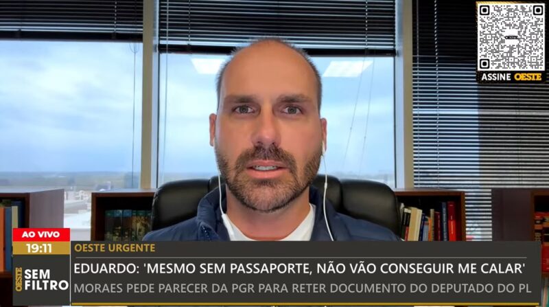 Eduardo Bolsonaro afirma que virou alvo do STF por denunciar abusos da Corte nos EUA