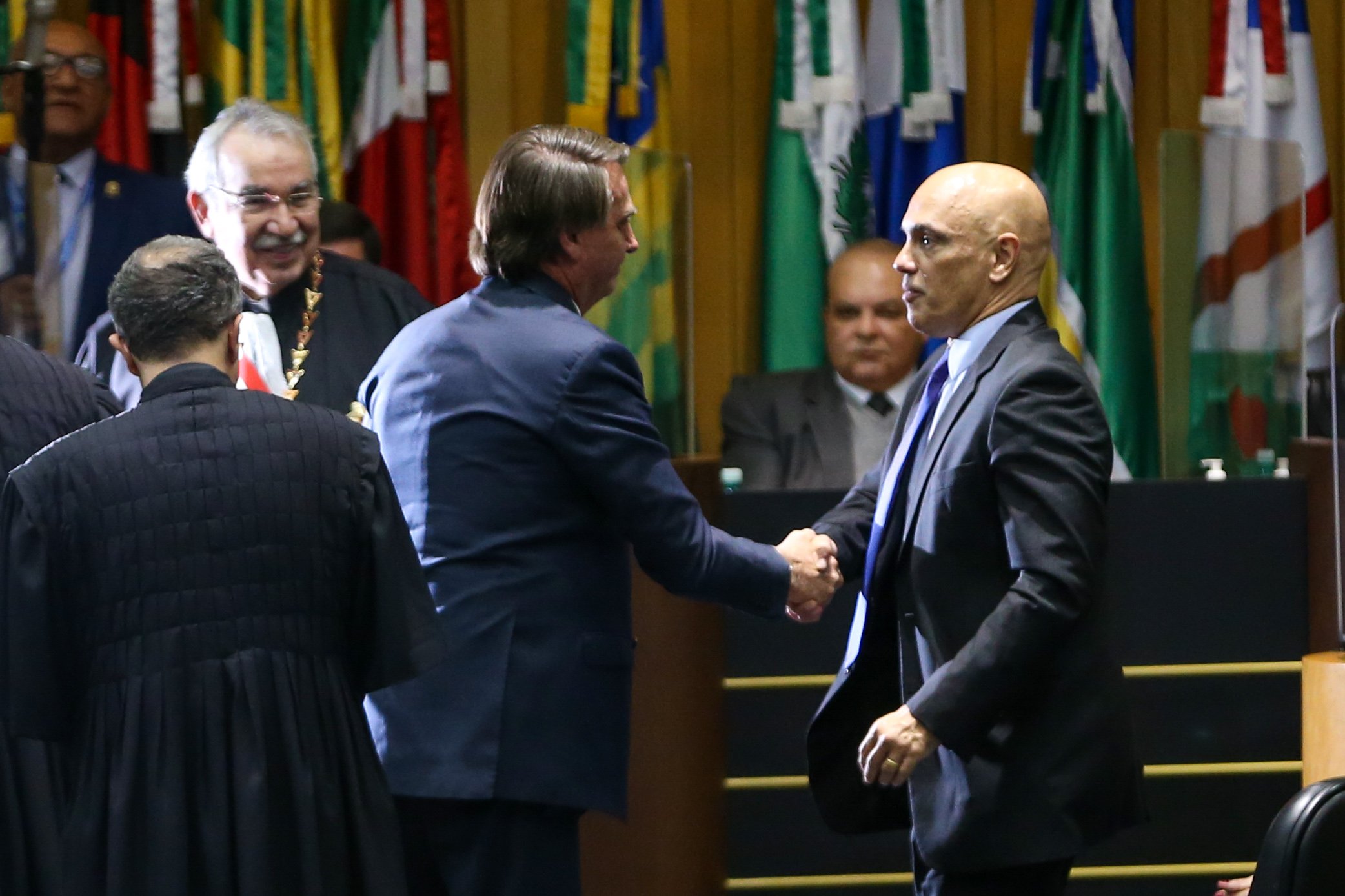 Moraes e Bolsonaro 