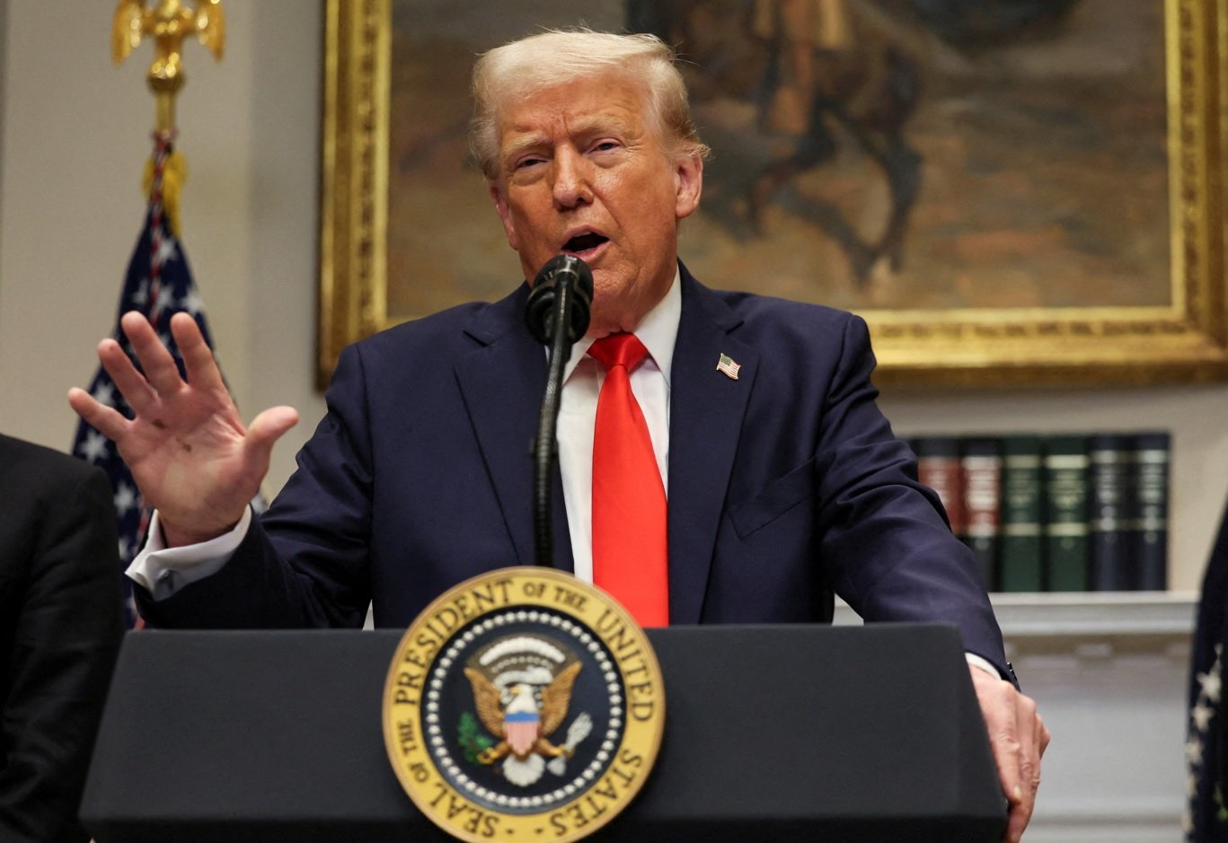 O presidente dos EUA, Donald Trump, fez primeiro discurso ao Congresso | Foto: Leah Millis/Reuters