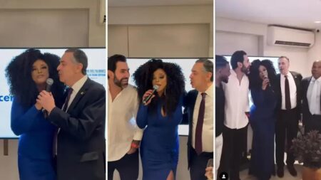 Barroso e CEO do iFood cantam juntos em evento político
