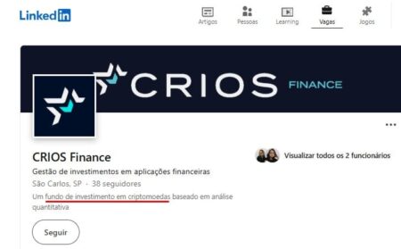 Crios Finance se apresenta como fundo de investimentos, mas não tem registro na CVM