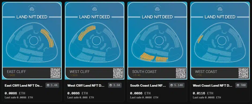 Projeto de NFT que queria habitar ilha suspende atividades Noticias No BR 4 NFTs funcionariam como uma espécie de certidão de registro de imóvel, mas ideia não deu certo. Fonte: OpenSea/Reprodução.