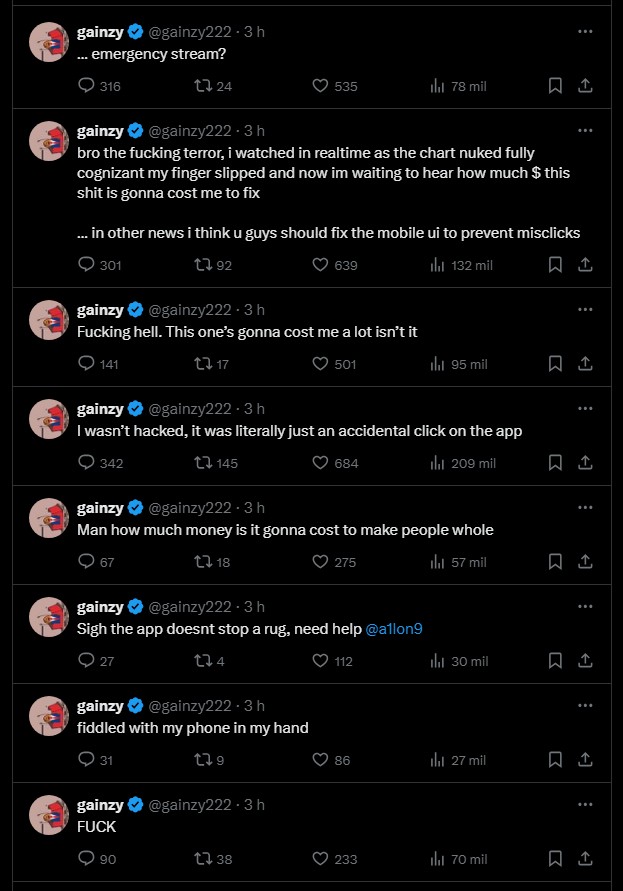 Streamer faz criptomoeda cair 99% após “clicar em botão errado” e é acusado de golpe Noticias No BR 1 Streamer afirma que venda que causou queda de 99% de sua criptomoeda aconteceu por engano devido a “clique acidental”. Fonte: X.