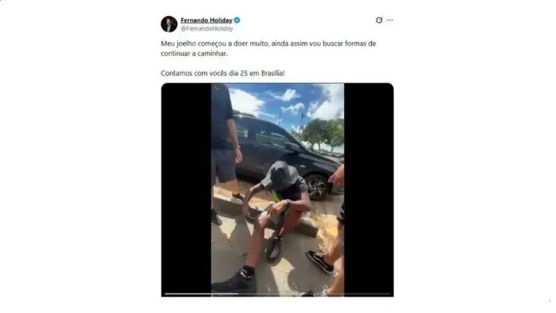 Holiday suspende participação na Caminhada da Liberdade por dor no joelho