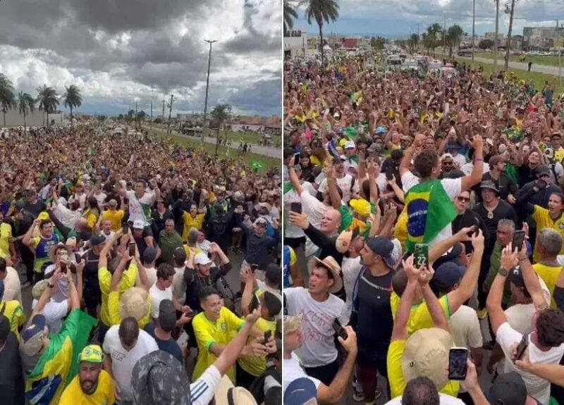 Nikolas Ferreira chega ao DF em meio a multidão durante mobilização