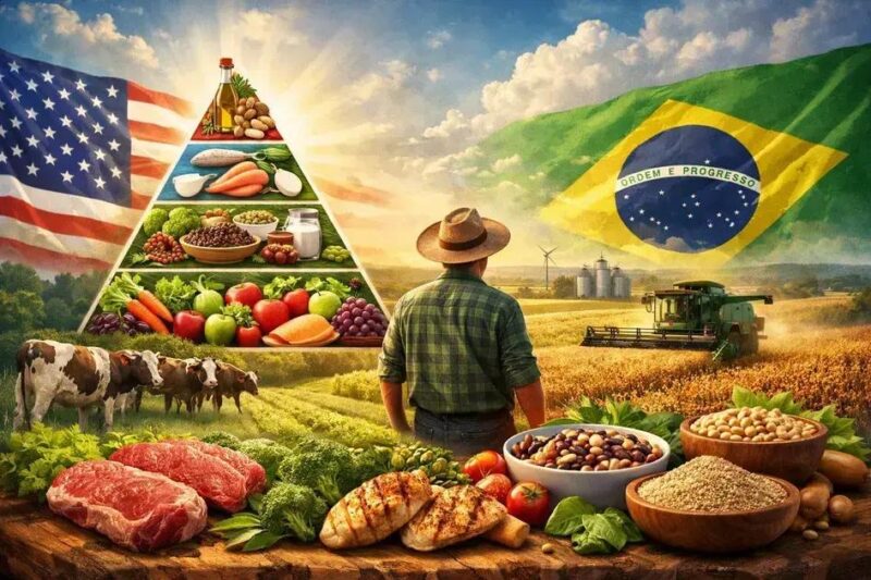 Como a nova pirâmide alimentar dos EUA pode impactar o agro brasileiro