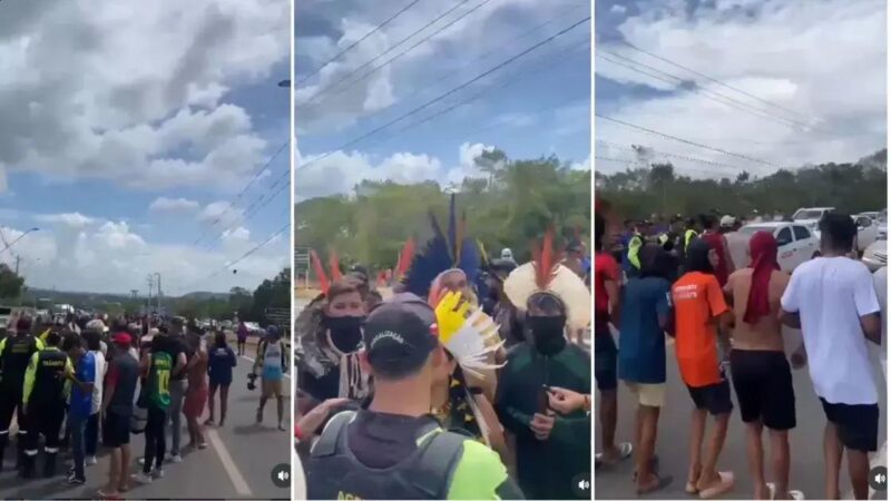Indígenas bloqueiam acesso ao aeroporto em Santarém em protesto contra governo