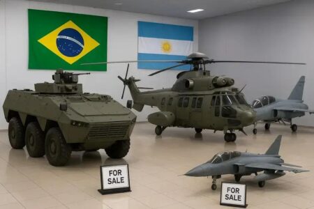 Brasil negocia vendas de armas e aviões para a Argentina com governo Milei Brasil negocia vendas de armas e aviões para a Argentina com governo Milei