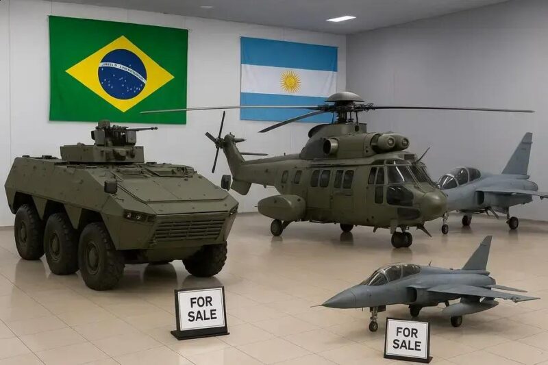 Brasil negocia vendas de armas e aviões para a Argentina com governo Milei