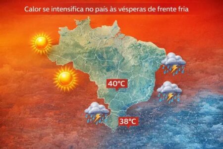 Calor intenso e chuvas: a previsão do tempo para o Brasil